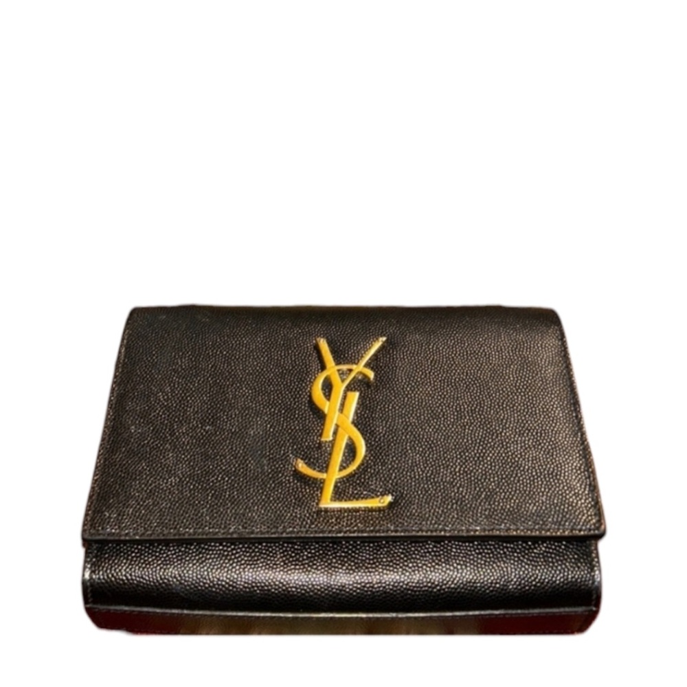 MSRP $2268 YSL Saint Laurent KATE CHAIN BAG IN GRAIN DE POUDRE LEATHER - Picture 4 of 16